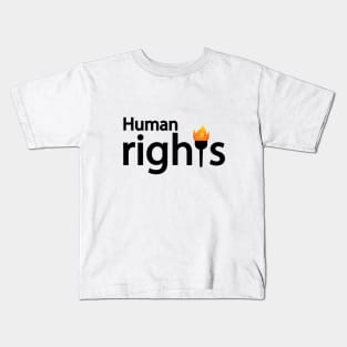 Human rights artistic typography design Kids T-Shirt